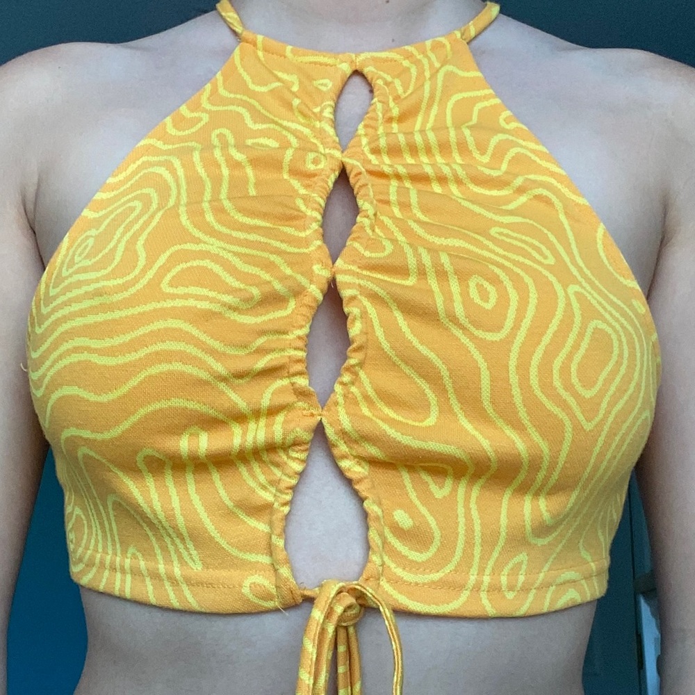 French Zara Orange Crop Top
